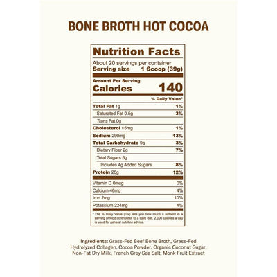 Bone Broth Hot Cocoa - 25g Protein