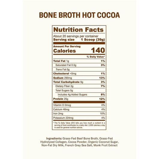 Bone Broth Hot Cocoa - 25g Protein