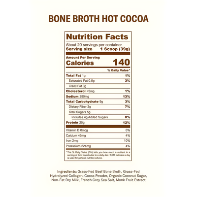 Bone Broth Hot Cocoa - 25g Protein