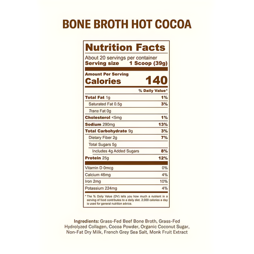 Bone Broth Hot Cocoa - 25g Protein
